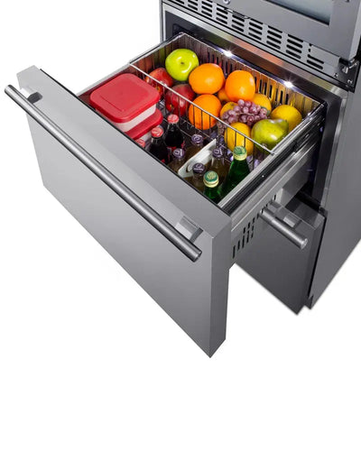 Summit Appliance 23.63'' 46 Bottle and Can Triple Zone Wine & Beverage Refrigerator | Fridge.com