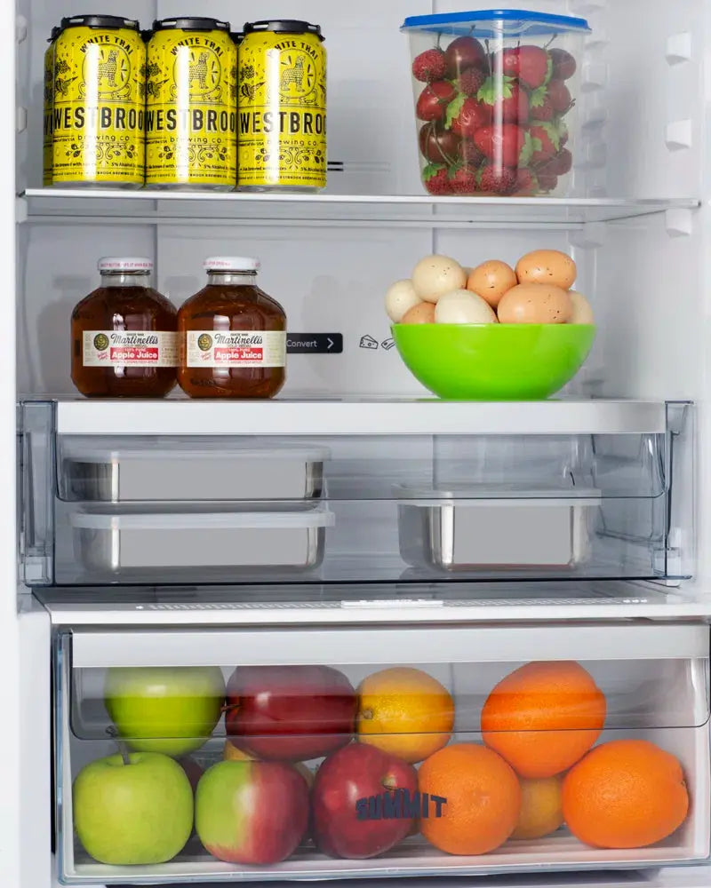 Summit Appliance 24" 10.6 Cubic Feet Energy Star Bottom Freezer Refrigerator | Fridge.com