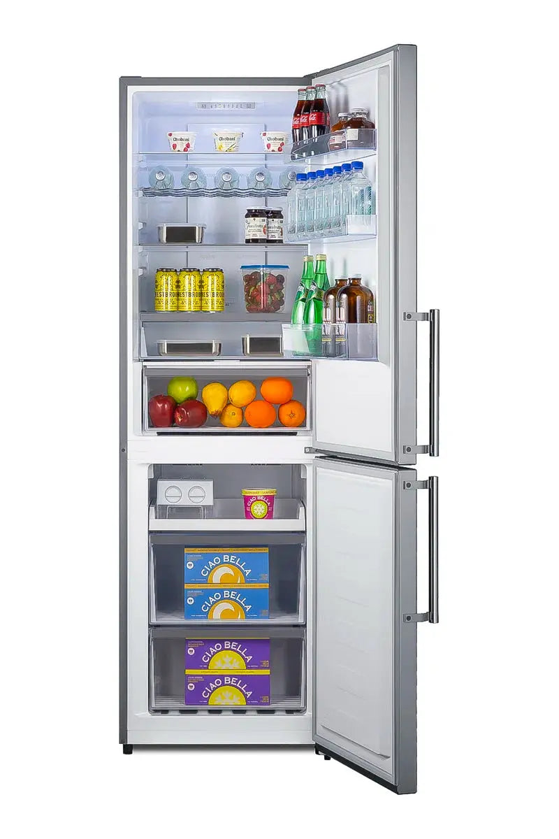 Summit Appliance 24" W Stainless Steel Door Bottom Freezer Refrigerator | Fridge.com