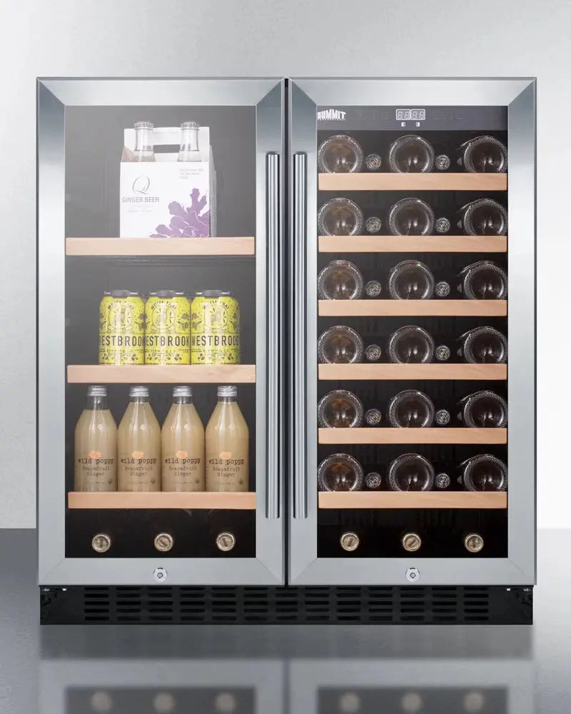 Summit Appliance 29.5'' 33 Bottle Dual Zone Wine Refrigerator | Fridge.com