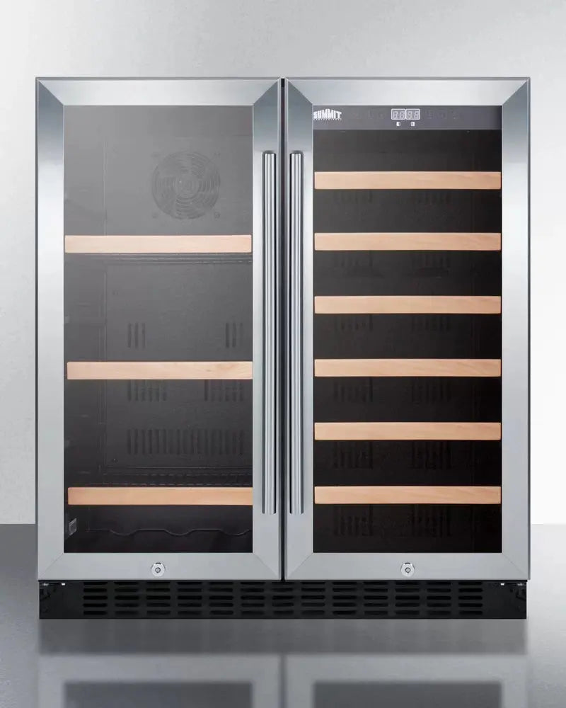 Summit Appliance 29.5'' 33 Bottle Dual Zone Wine Refrigerator | Fridge.com