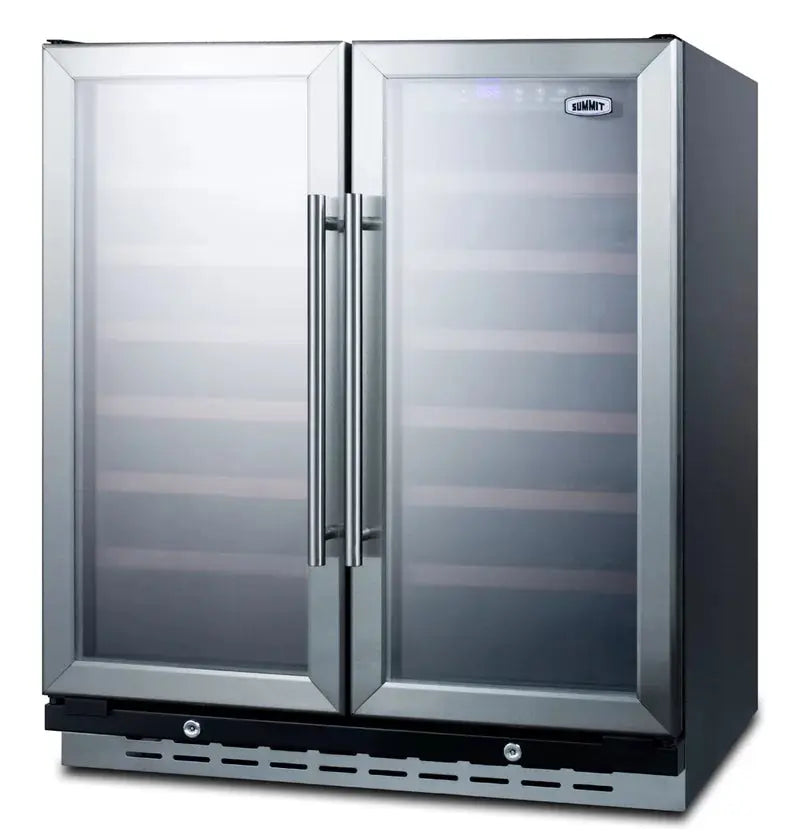 Summit Appliance 29.5'' 66 Bottle Dual Zone Built-In Wine Refrigerator | Fridge.com