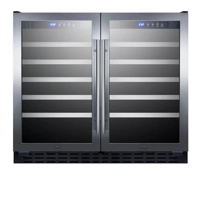 Summit Appliance 35.38'' 68 Bottle Dual Zone Wine Refrigerator | Fridge.com