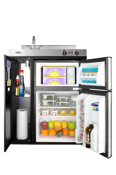 Summit Appliance All-In-One Combo Kitchens 3.2 Cubic Feet Cu. Ft. Mini Fridge with Freezer Kitchenette | Fridge.com