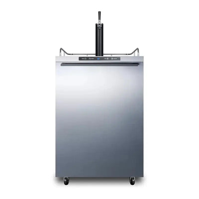 Summit Appliance Outdoor Refrigeration 5.6 Cubic Feet Stainless Steel Outdoor Single Tap Freestanding Kegerator with Adjustable Temperature | Fridge.com