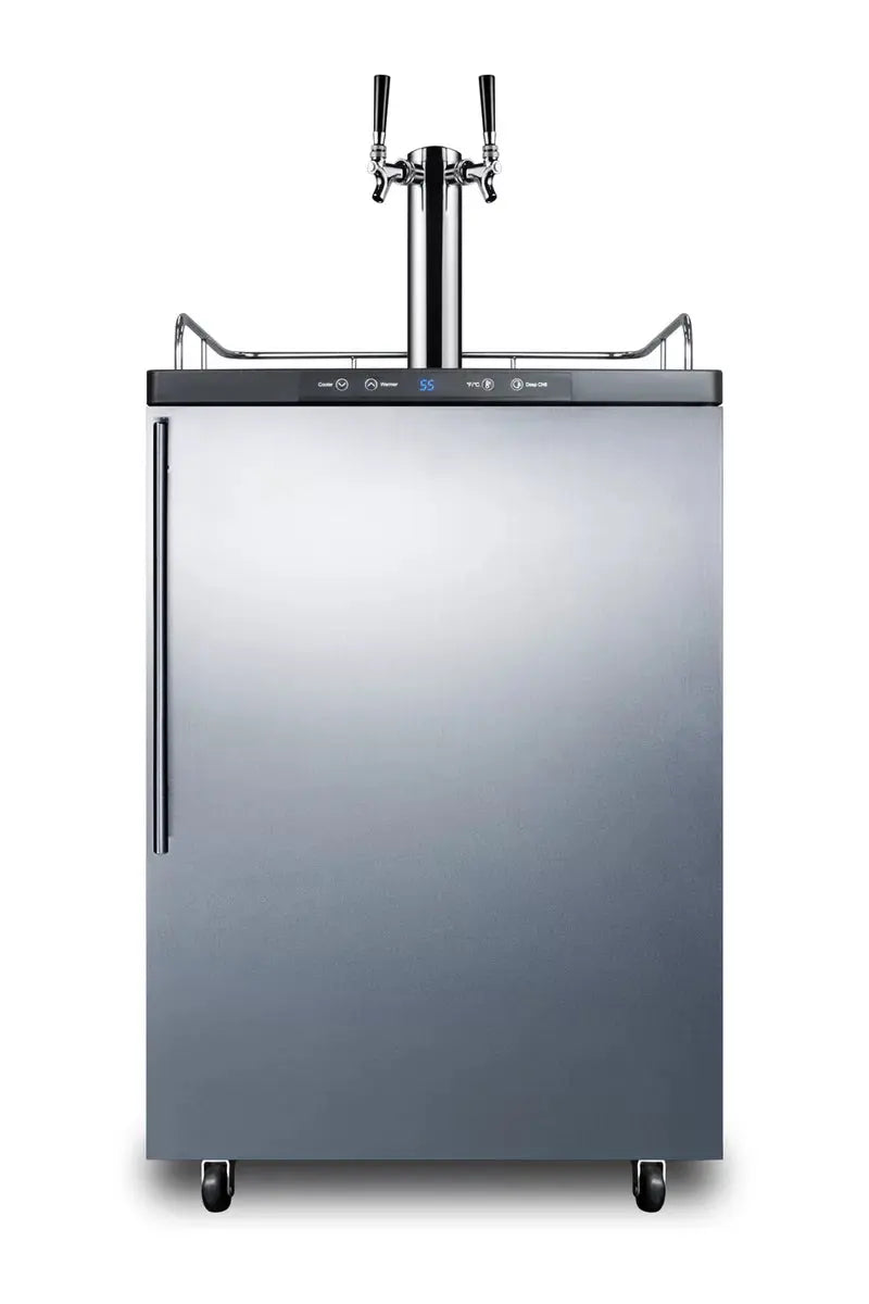 Summit Appliance Summit 5.6 Cubic Feet Dual Tap Sixth Barrel Built-In Kegerator with Adjustable Temperature | Fridge.com