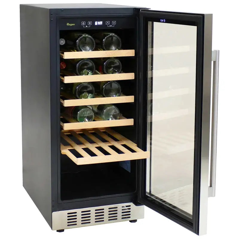 Sunnydaze Decor 14.75'' 33 Bottle and Can Single Zone Freestanding Wine & Beverage Refrigerator | Fridge.com