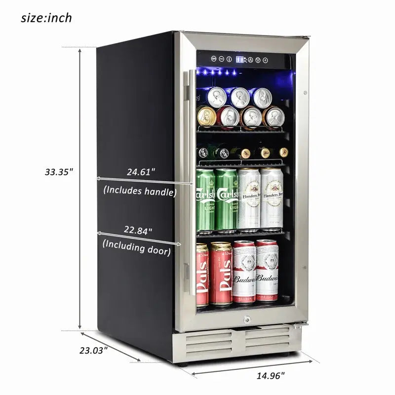 Symple Stuff 14.96'' and 120 Can Wine & Beverage Refrigerator | Fridge.com