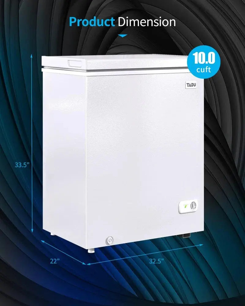 TABU 10 Cubic Feet Chest Freezer with Adjustable Temperature Controls,Removable Storage Basket, Top Open Door | Fridge.com