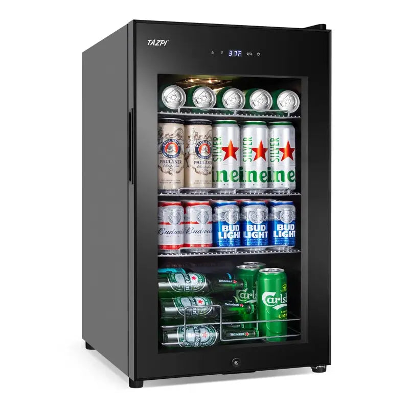 TAZPI 101 Cans (12 Oz.) 2.3 Cubic Feet Freestanding Beverage Refrigerator and with Glass Door | Fridge.com