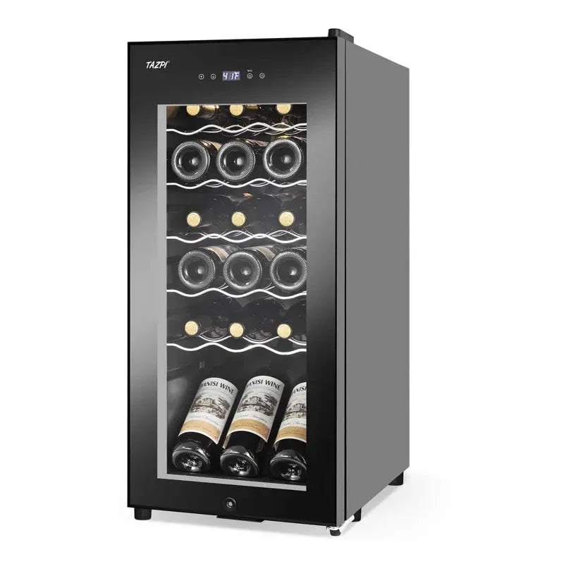 TAZPI 13.6'' 18 Bottle Single Zone Freestanding Wine Refrigerator | Fridge.com