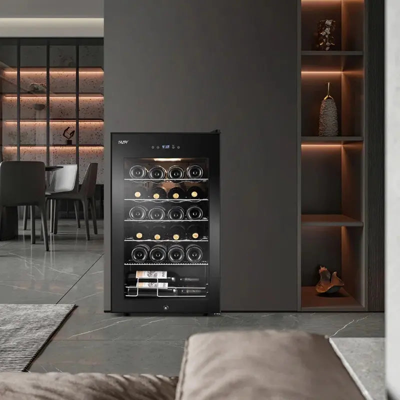 TAZPI 24 Bottle Single Zone Free-Standing Wine Refrigerator | Fridge.com