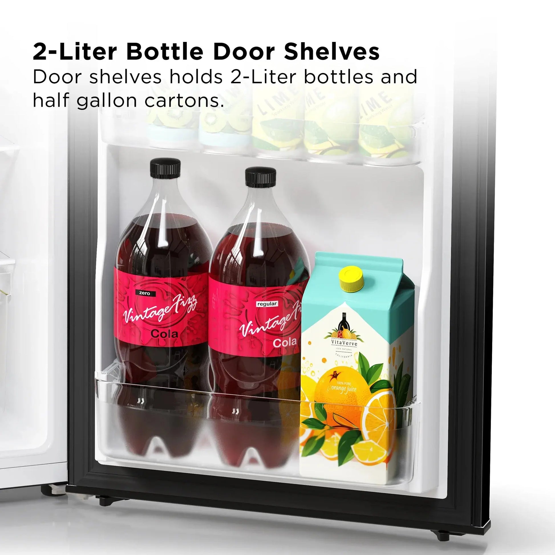 TCL 4.5 Cu. Ft. Two Door Compact Mini Fridge with Freezer – Black Stainless Look, Energy Star, MR453Z | Fridge.com