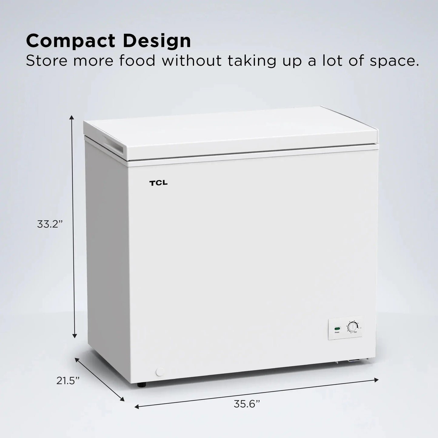 TCL 7.0 Cu. Ft. Chest Freezer, White, Garage Ready, CF073W | Fridge.com