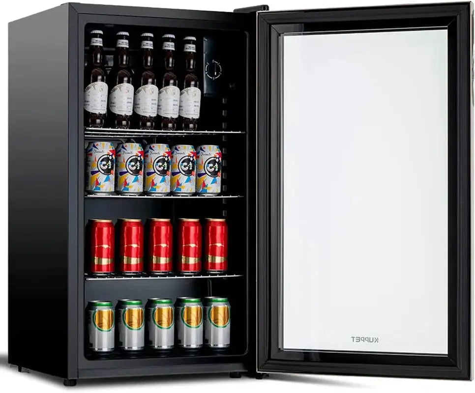 Tabu 120 Can Beverage Refrigerator, Mini Fridge with Glass Door, Beverage Cooler for Beer Soda or Wine, Ideal for Home, Office or Bar (3.2 Cu.Ft) | Fridge.com