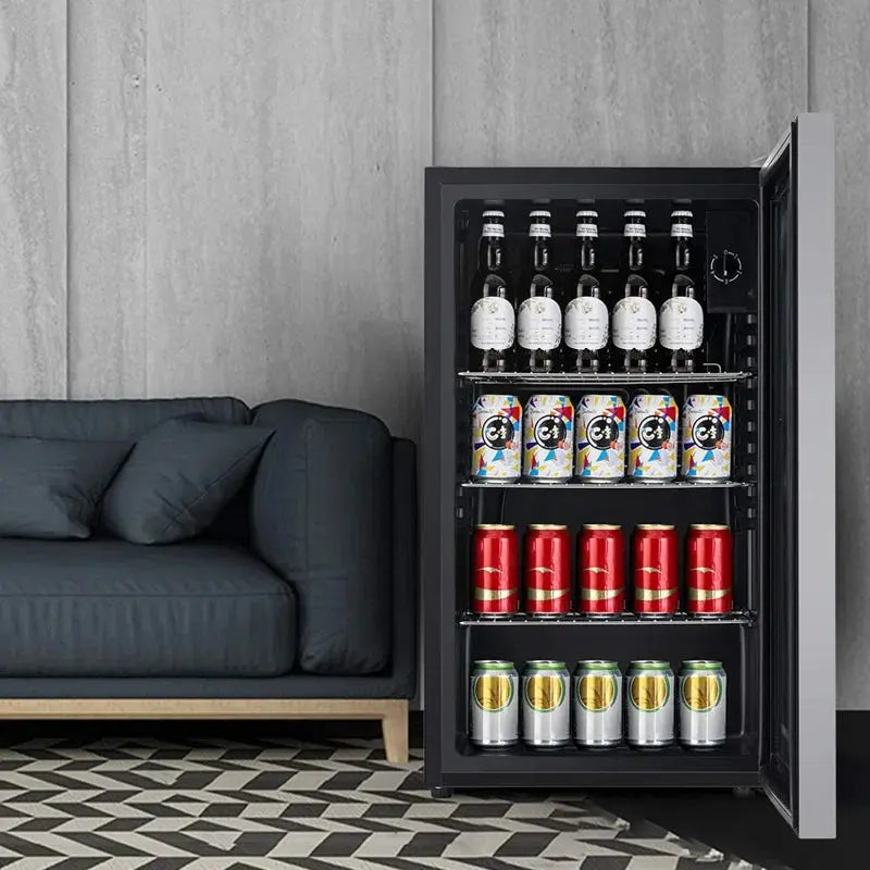 Tabu 120 Can Beverage Refrigerator, Mini Fridge with Glass Door, Beverage Cooler for Beer Soda or Wine, Ideal for Home, Office or Bar (3.2 Cu.Ft) | Fridge.com