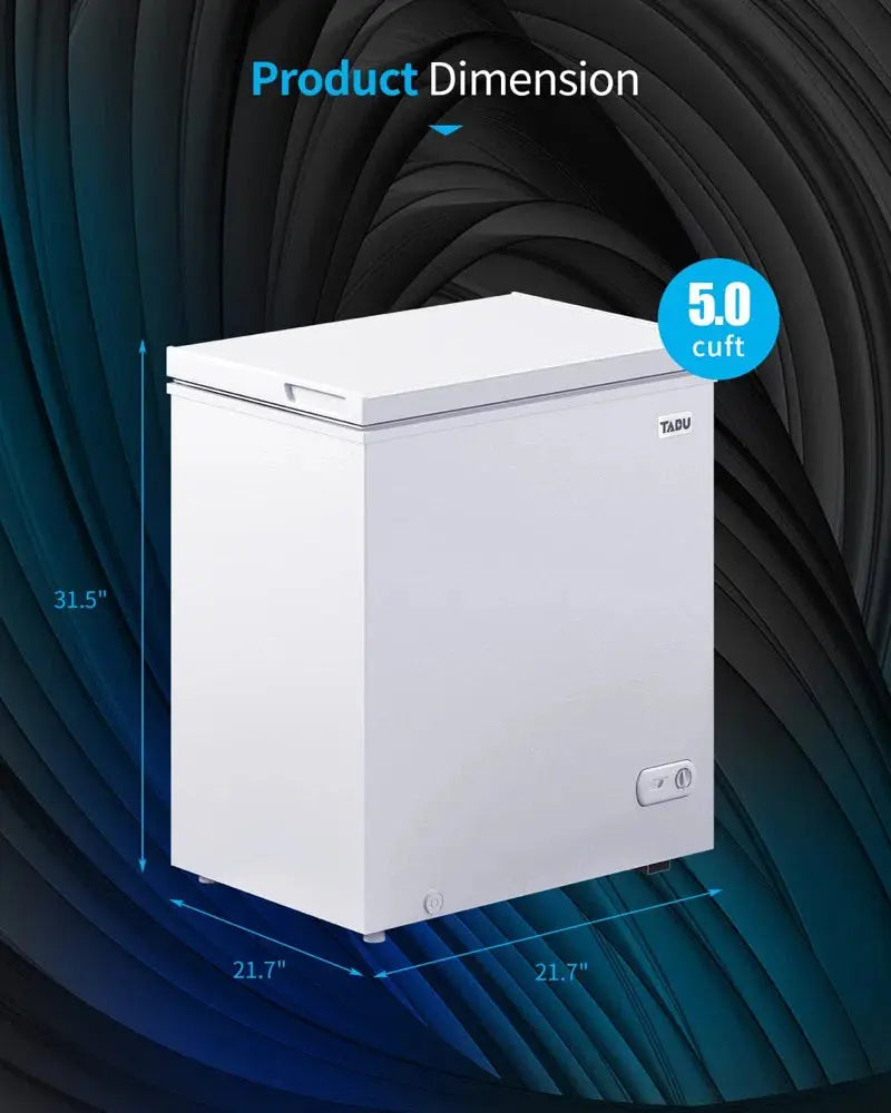 Tabu 5.0 Cu. Ft. Chest Freezer with Adjustable Temperature Controls,Removable Storage Basket,Top Open Door | Fridge.com