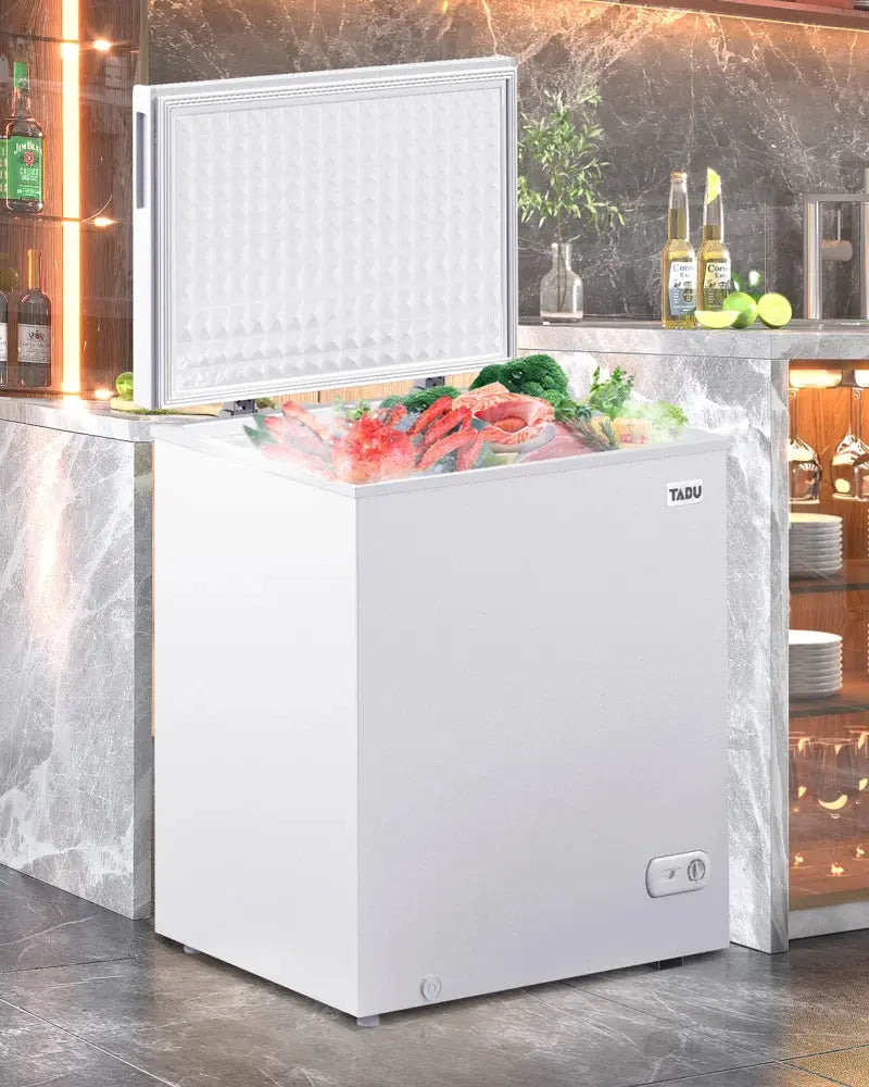 Tabu 5.0 Cu. Ft. Chest Freezer with Adjustable Temperature Controls,Removable Storage Basket,Top Open Door | Fridge.com