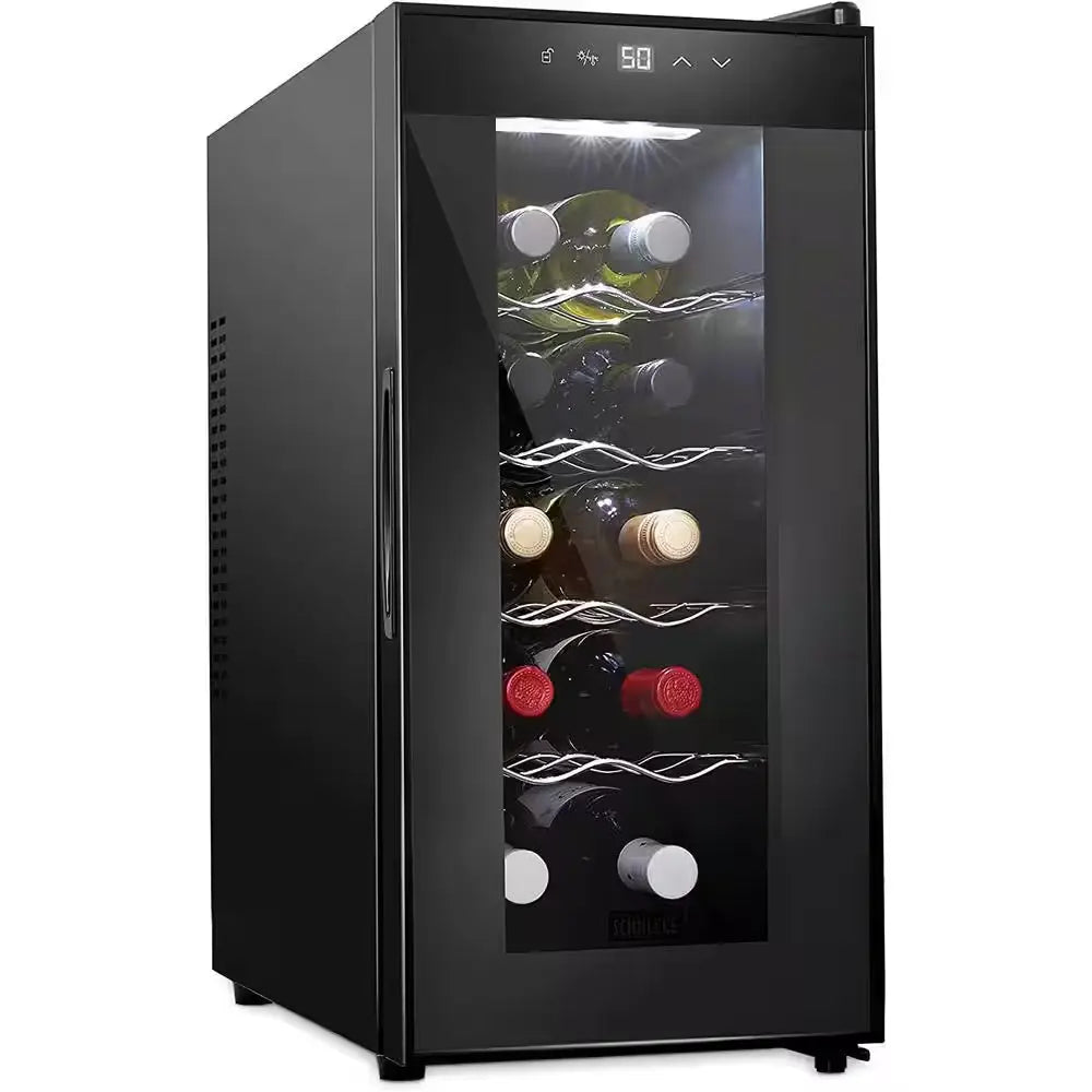 Thermoelectric 10-Bottle Free Standing Wine Cooler - Stainless Steel | Fridge.com