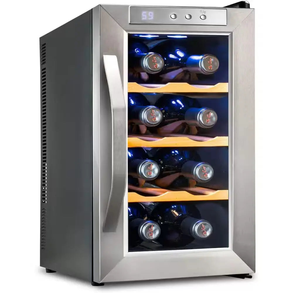 Thermoelectric 8-Bottle Free Standing Wine Cooler - Stainless Steel | Fridge.com