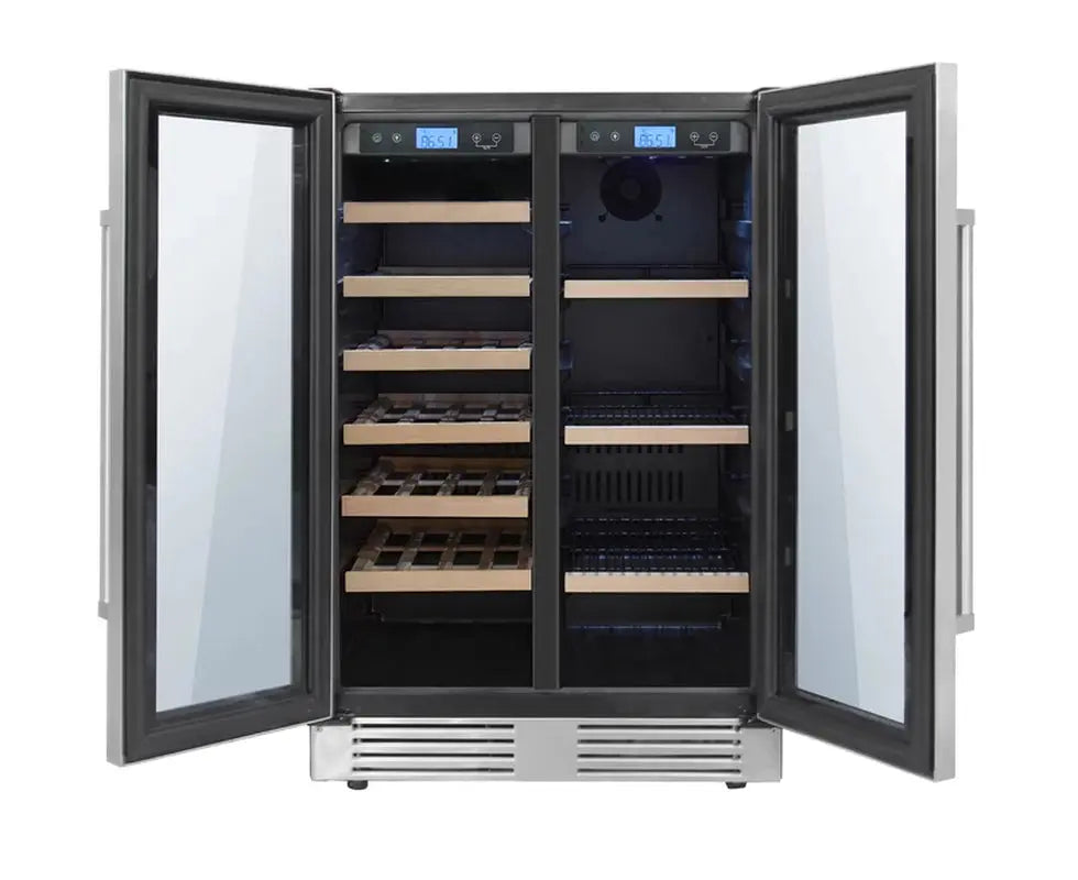 Thor Kitchen 23.43'' 21 Bottle and Can Dual Zone Wine & Beverage Refrigerator | Fridge.com