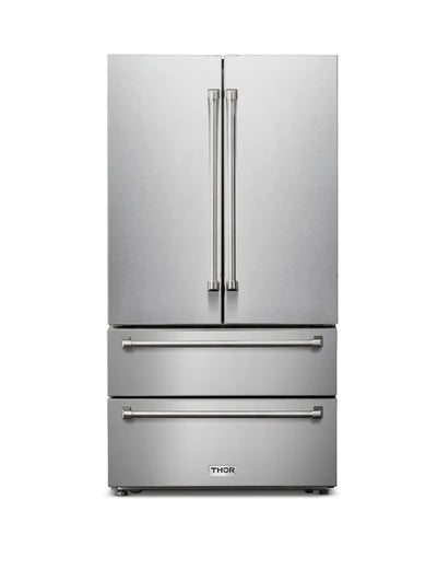 Thor Kitchen 36" 22.5 Cubic Feet Energy Star Smudge-Resistant French Door Refrigerator | Fridge.com