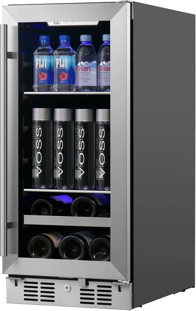 Titan Products 14.96'' 7 Bottle and Can Single Zone Built-In Wine & Beverage Refrigerator | Fridge.com