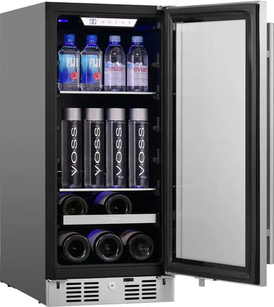 Titan Products 14.96'' 7 Bottle and Can Single Zone Built-In Wine & Beverage Refrigerator | Fridge.com