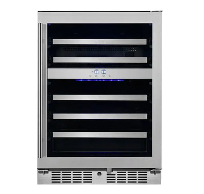 Titan Products 23.82'' 46 Bottle Dual Zone Wine Refrigerator | Fridge.com