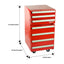 Tool Chest Fridge, 1.8 Cu. Ft.. (50L), Rolling Compact Refrigerator with 3 Tool Drawers, Red | Fridge.com