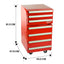 Koolatron Tool Chest Fridge 1.8 Cu Ft Rolling Fridge W/ Tool Drawers Red | Fridge.com