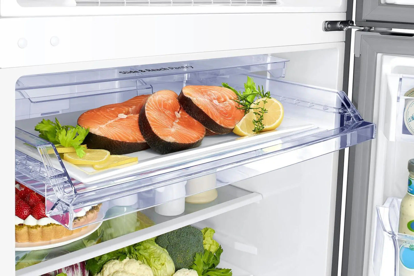 Top Freezer Refrigerator 29 Inch 17.6 Cu. Ft. (FlexZone and Ice Maker) - Fingerprint Resistant Stainless Steel | Samsung | Fridge.com