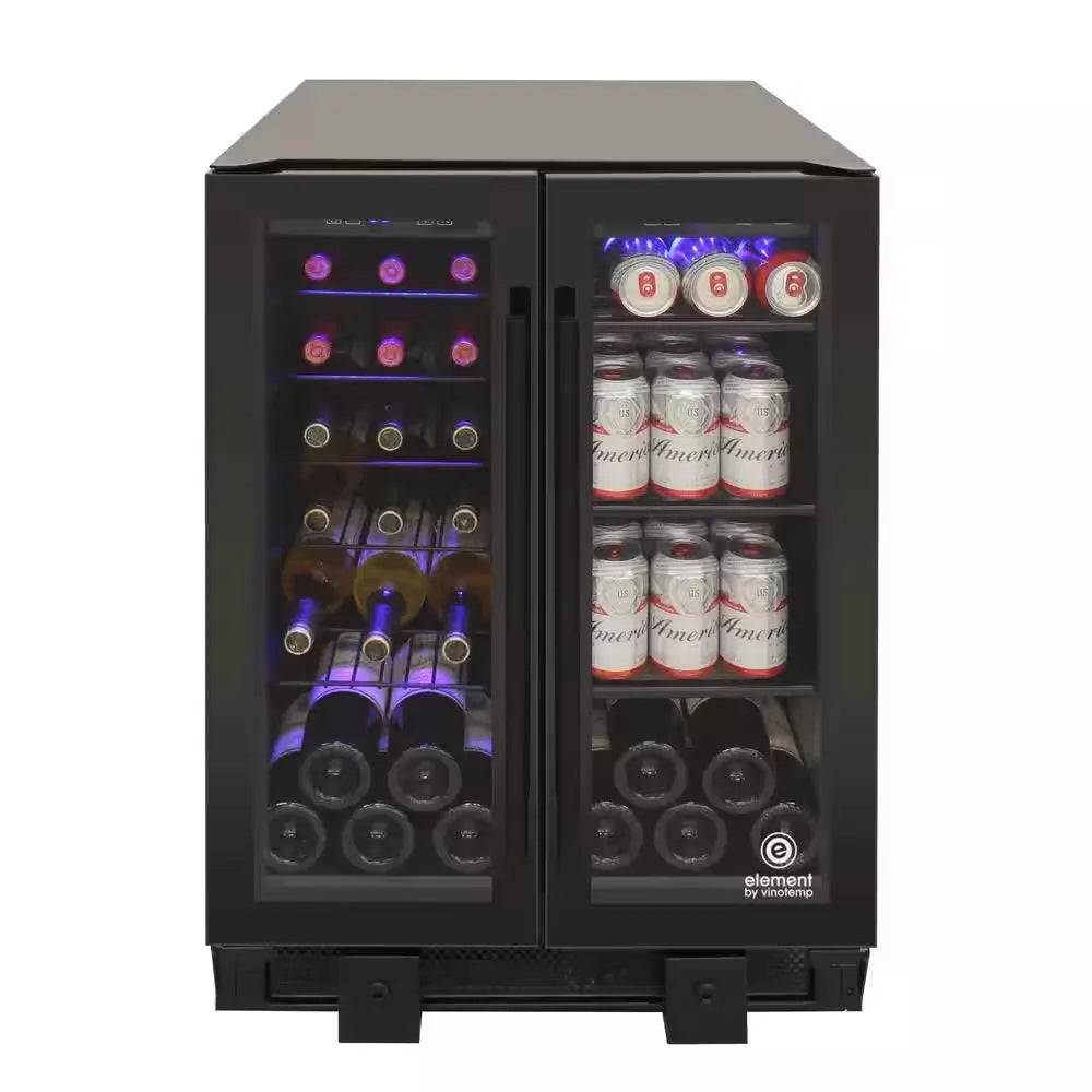 Touch Screen 23.63 In. 24-Bottle Wine and 58-Can Beverage Cooler | Fridge.com