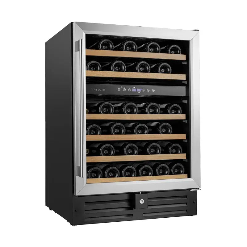 Trifecte 23.42'' 46 Bottle Dual Zone Wine Refrigerator | Fridge.com