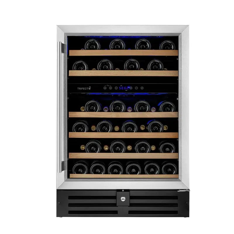 Trifecte 23.42'' 46 Bottle Dual Zone Wine Refrigerator | Fridge.com