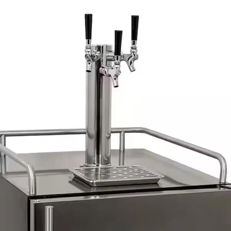 Triple Tap 24 In. Oversized Beer Keg Dispenser with Electronic Control Panel in Stainless Steel | Fridge.com