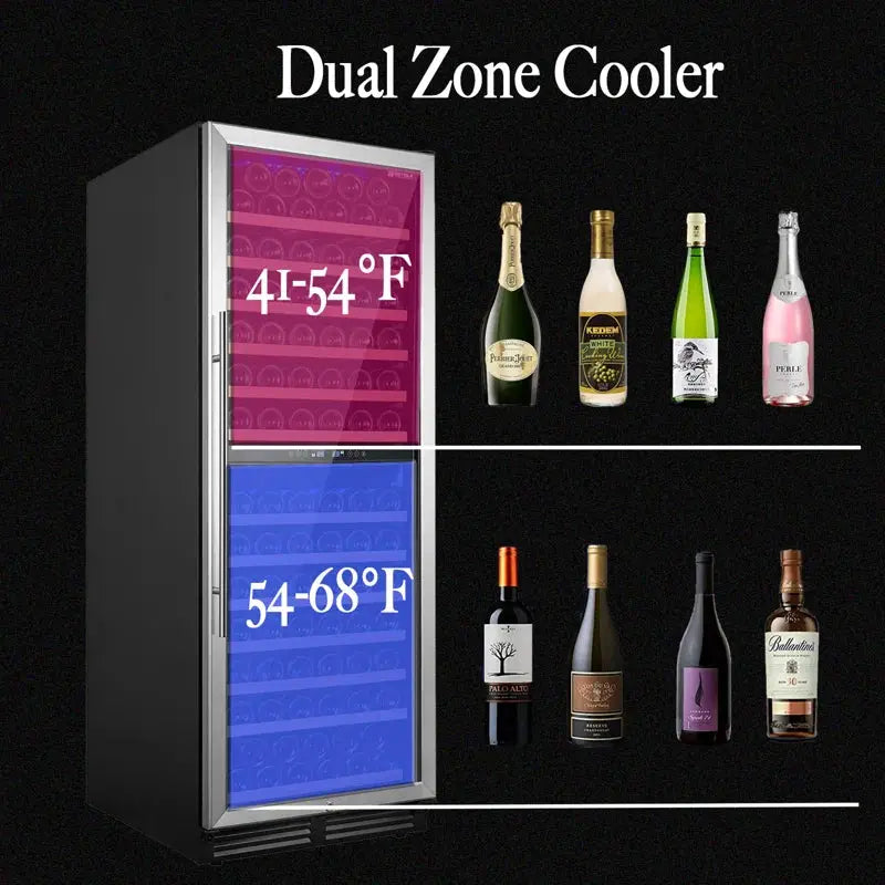 Trustmade 28'' 152 Bottle Dual Zone Wine Refrigerator | Fridge.com