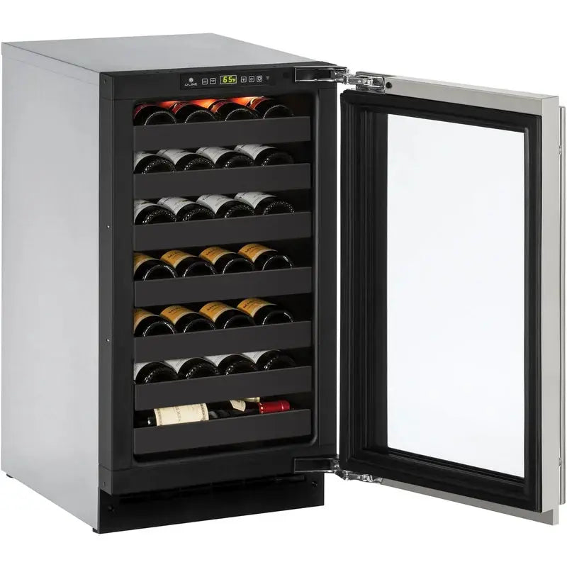 U-Line 17.75'' 31 Bottle Single Zone Freestanding Wine Refrigerator | Fridge.com