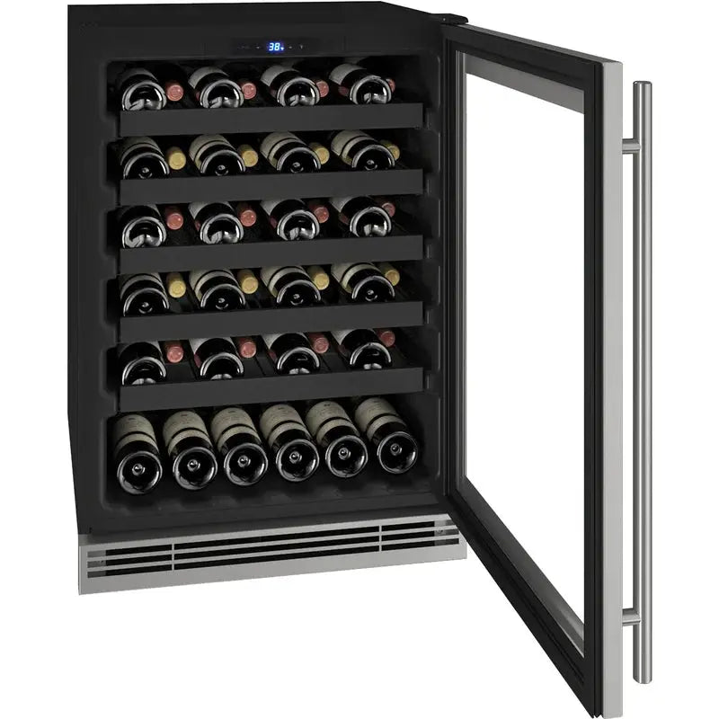 U-Line 23.25'' 48 Bottle Single Zone Built-In Wine Refrigerator | Fridge.com