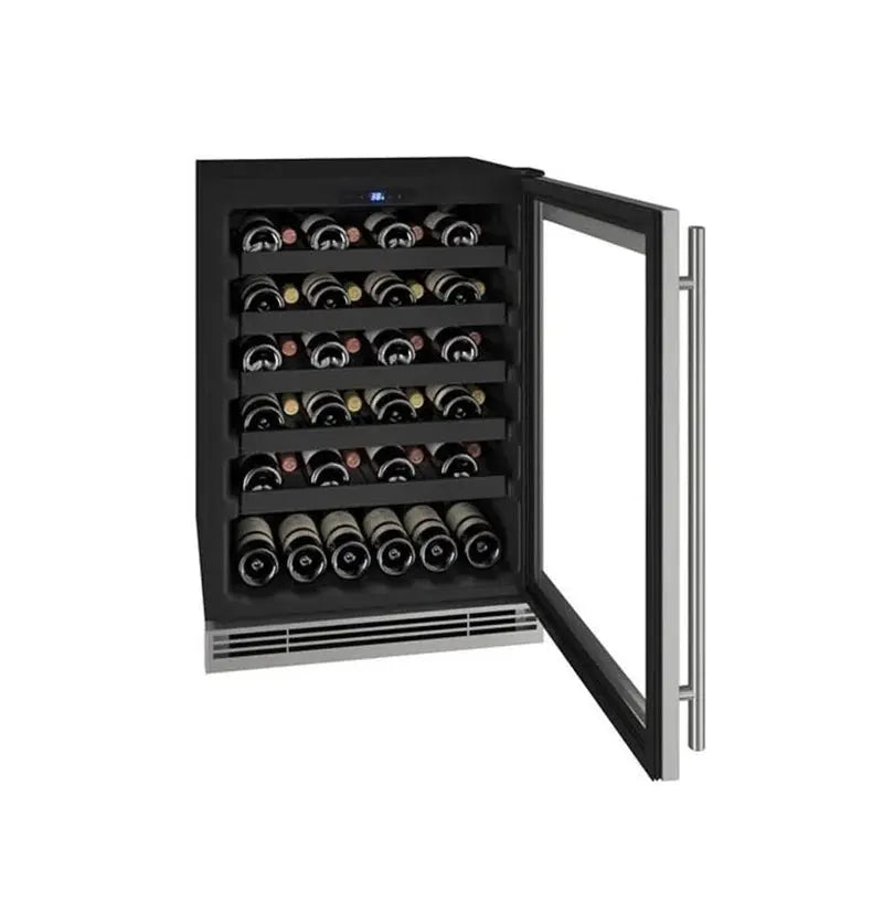 U-Line 23.25'' 48 Bottle Single Zone Built-In Wine Refrigerator | Fridge.com