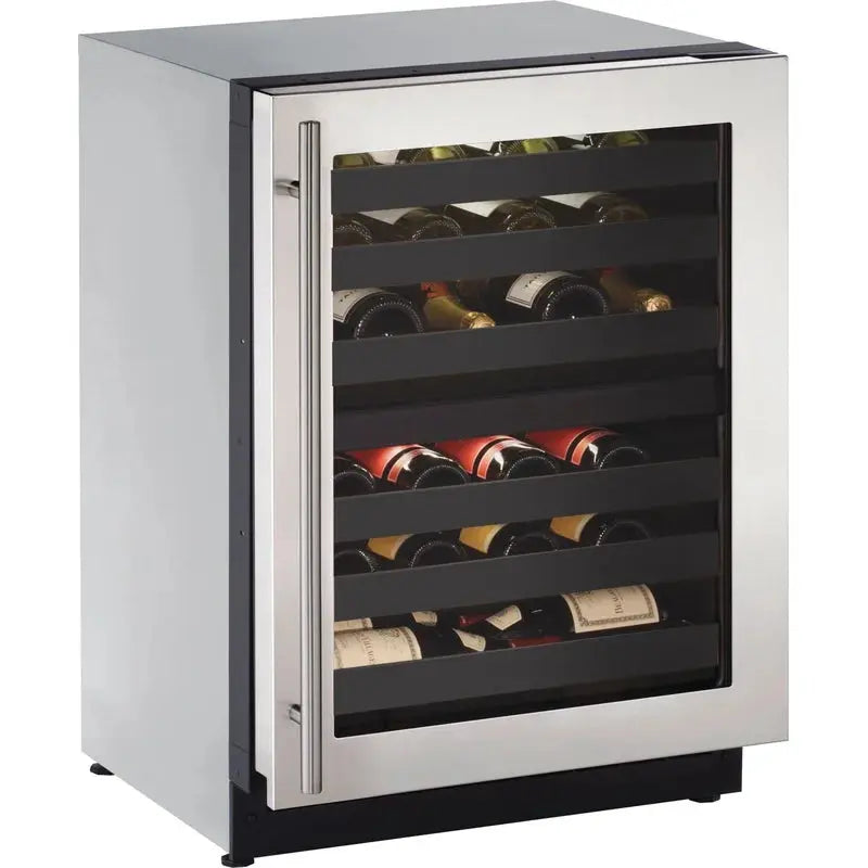 U-Line 23.625'' 43 Bottle Dual Zone Built-In Wine Refrigerator | Fridge.com