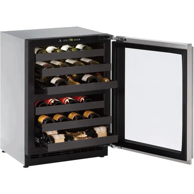 U-Line 23.625'' 43 Bottle Dual Zone Built-In Wine Refrigerator | Fridge.com