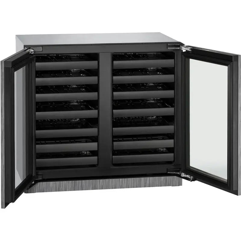 U-Line 35.437'' 62 Bottle Dual Zone Built-In Wine Refrigerator | Fridge.com