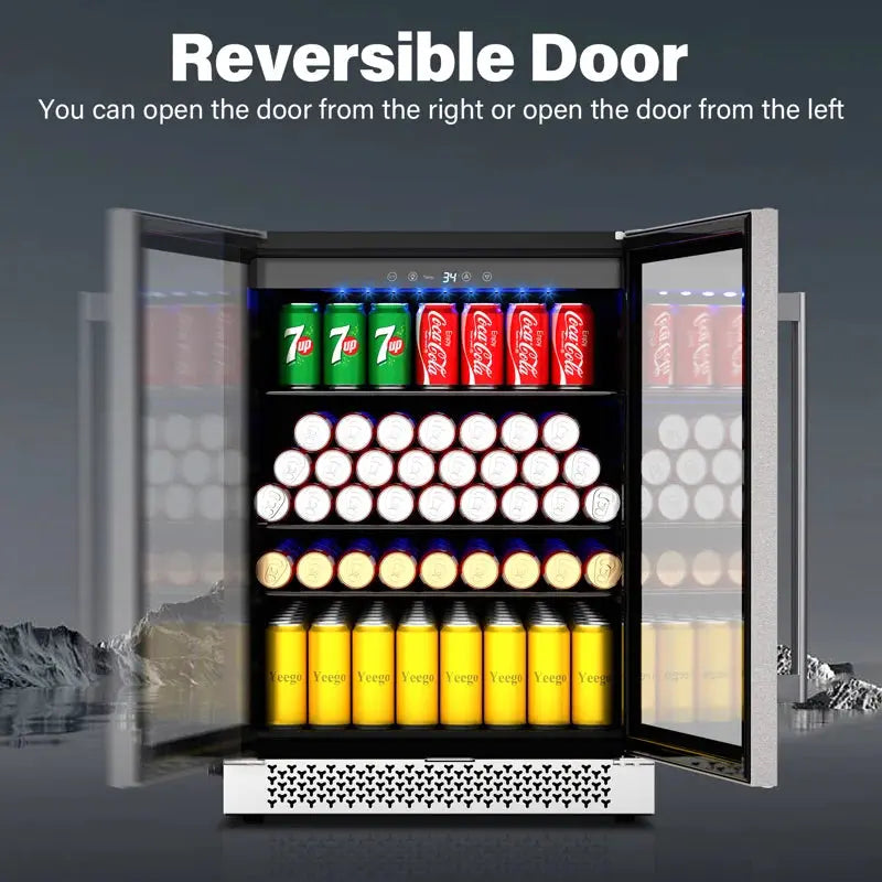 24 Inch 180 Cans Built-In/Under-Counter Compressor Beverage Cooler Refrigerator Fridge | Fridge.com