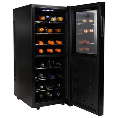 Urban Series 24 Bottle Dual Zone Wine Cooler, Black Thermoelectric Wine Fridge, 2.4 Cu. Ft (68L), Freestanding Wine Cellar, Red, White, Sparkling Wine Storage for Home Bar, Kitchen, Apartment, Condo | Fridge.com