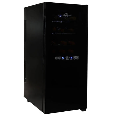 Urban Series 24 Bottle Dual Zone Wine Cooler, Black Thermoelectric Wine Fridge, 2.4 Cu. Ft (68L), Freestanding Wine Cellar, Red, White, Sparkling Wine Storage for Home Bar, Kitchen, Apartment, Condo | Fridge.com