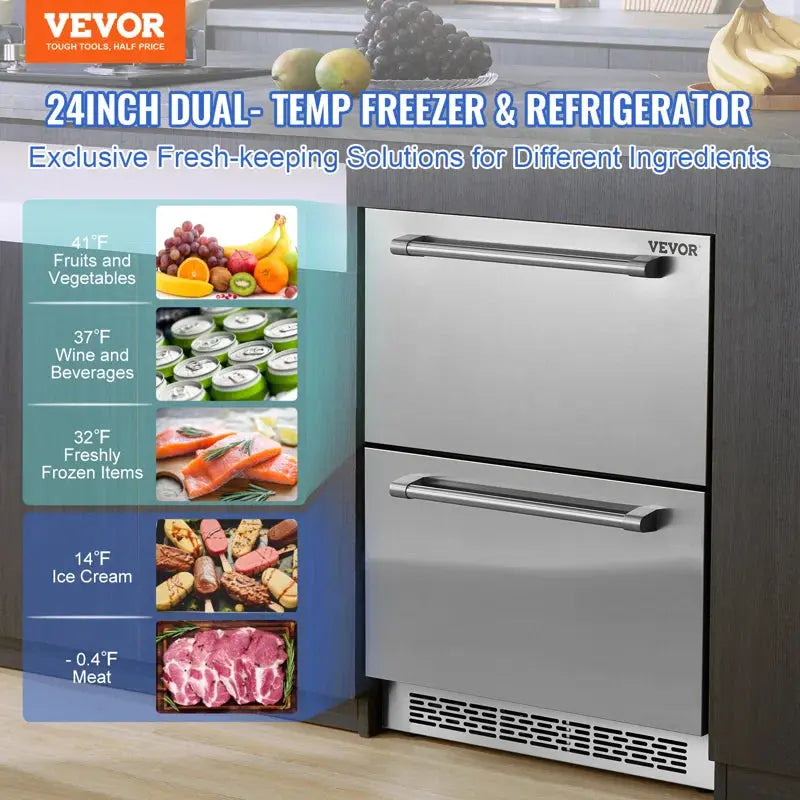 VEVOR 150 Cans (12 Oz.) 5.12 Cubic Feet Beverage Refrigerator | Fridge.com