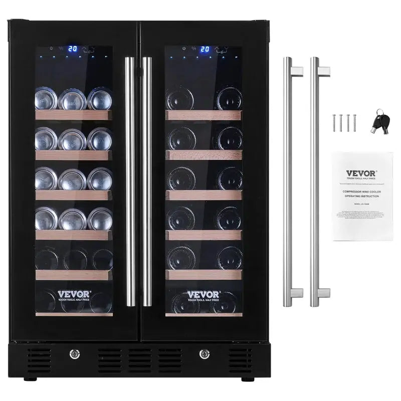 VEVOR 23.42'' and Can Dual Zone Wine & Beverage Refrigerator | Fridge.com