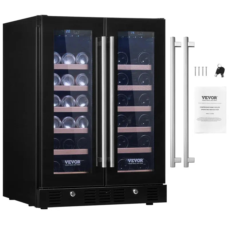 VEVOR 23.42'' and Can Dual Zone Wine & Beverage Refrigerator | Fridge.com