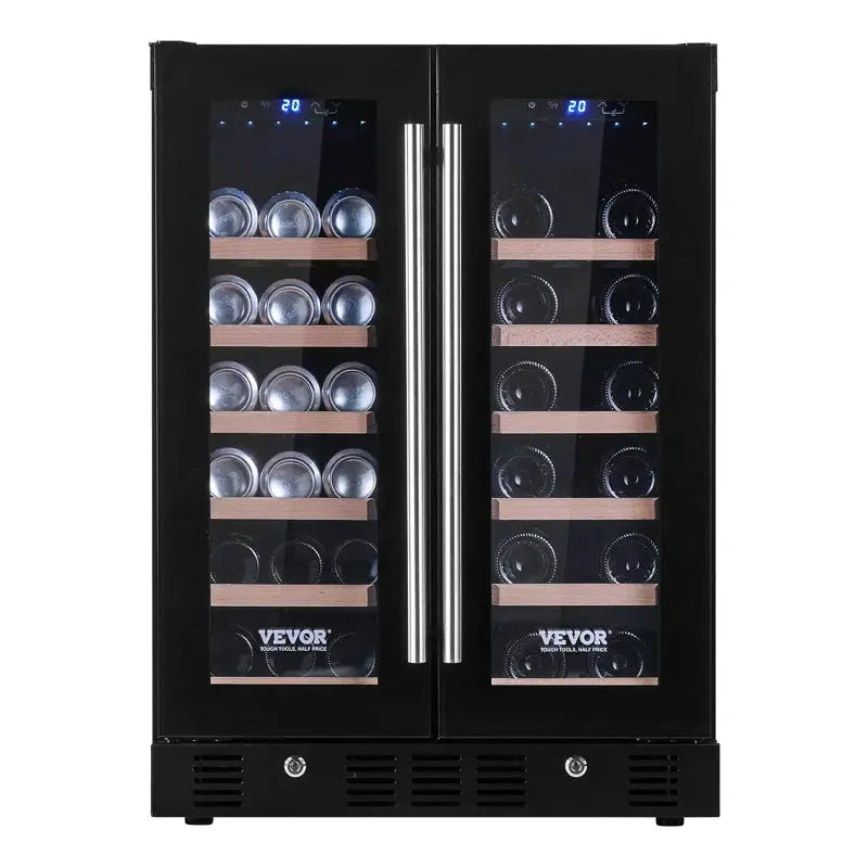 VEVOR 23.42'' and Can Dual Zone Wine & Beverage Refrigerator | Fridge.com